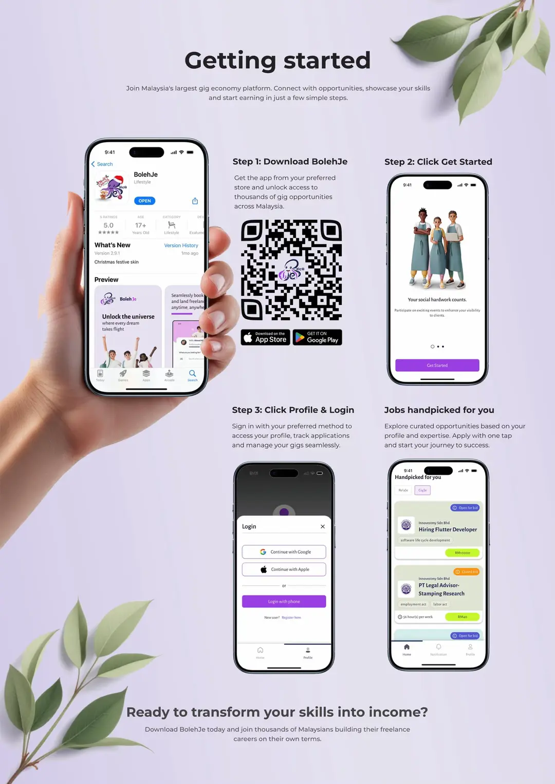 #BolehJeApp boleh bagi korang flexibility cari kerja atau cari pekerja!  Roger-roger sis kalau nak kerja, sis assist okeh!  #Bolehjeapp #gigwork #GigJe #RelaJe